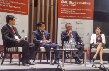 Mr Alan Chua speaking at the SME Biz-Innovation Summit 2018